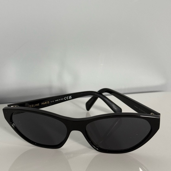 Celine Black Cat-Eye Sunglasses with Glossy Frame